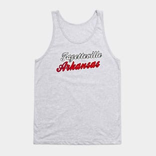 Fayetteville Arkansas Text Design Tank Top